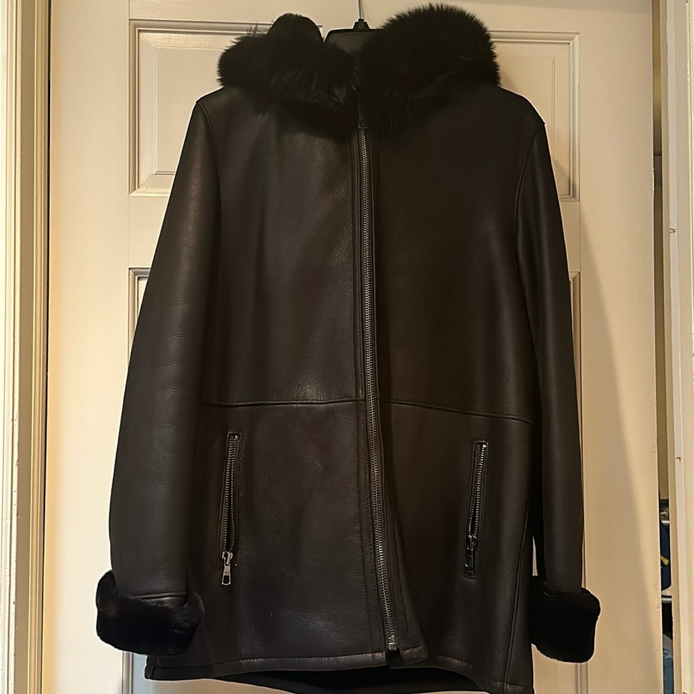 Blue Duck Black Shearling Coat